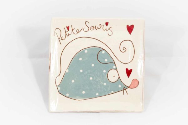 Assiette carrée Petite souris