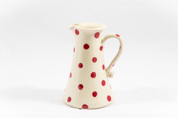 Pichet Blanc à Pois rouges