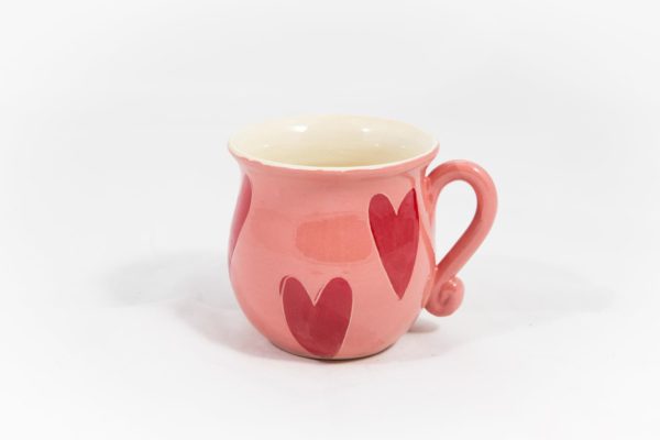 Tasse Rose à Cœurs rouges