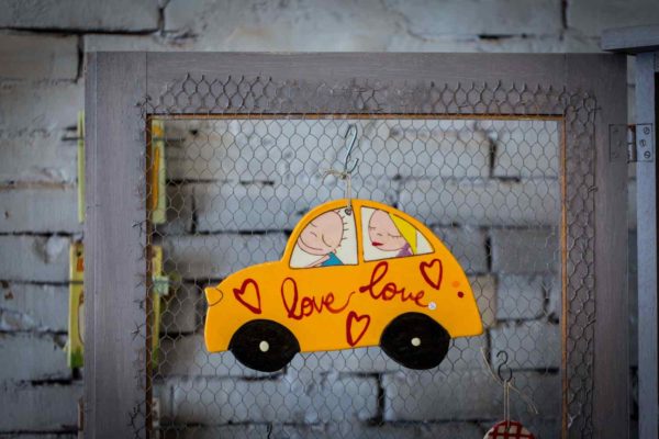 Voiture Orange Love